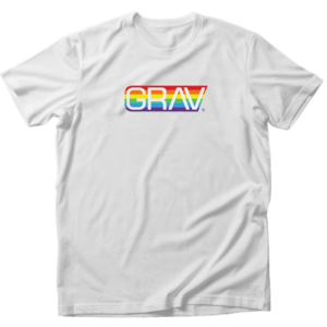 GRAV® Pride White Logo T-Shirt